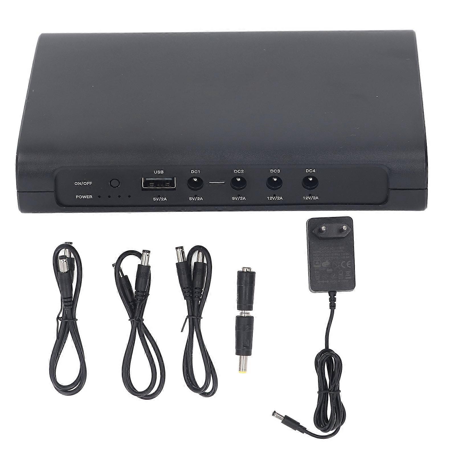 UPS Battery Backup 27000mAh 5V 9V 12V 2A Output Uninterrupted Power Supply for Router Modem Camera
