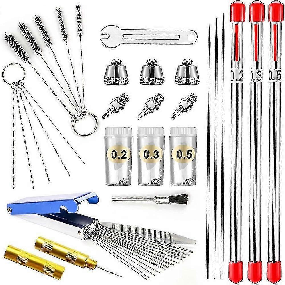 Airbrush Cleaning Kit, Airbrush Nozzle Cap Kit And Airbrush Needle Parts, Airbrush Sprayer Accessor