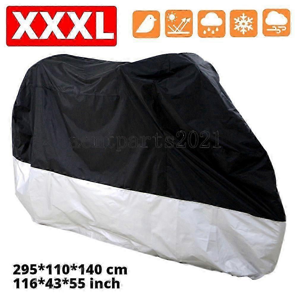 Copertura per moto nera e argento XXXL Protezione UV per esterni