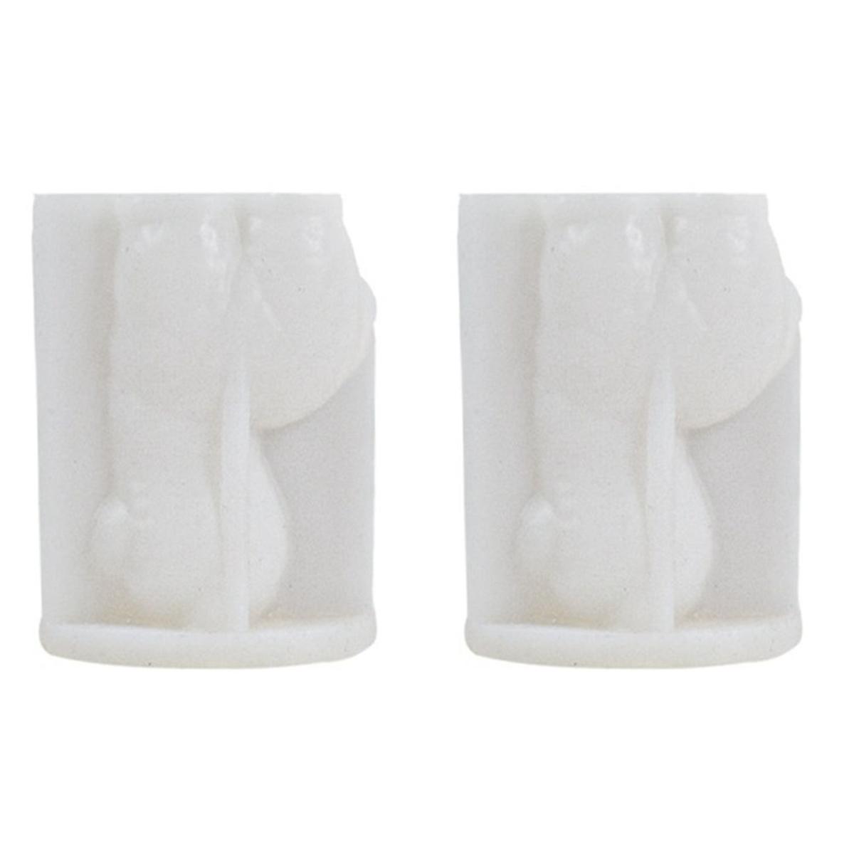 2PCS 3D Alpacas Silicone Candle Mold