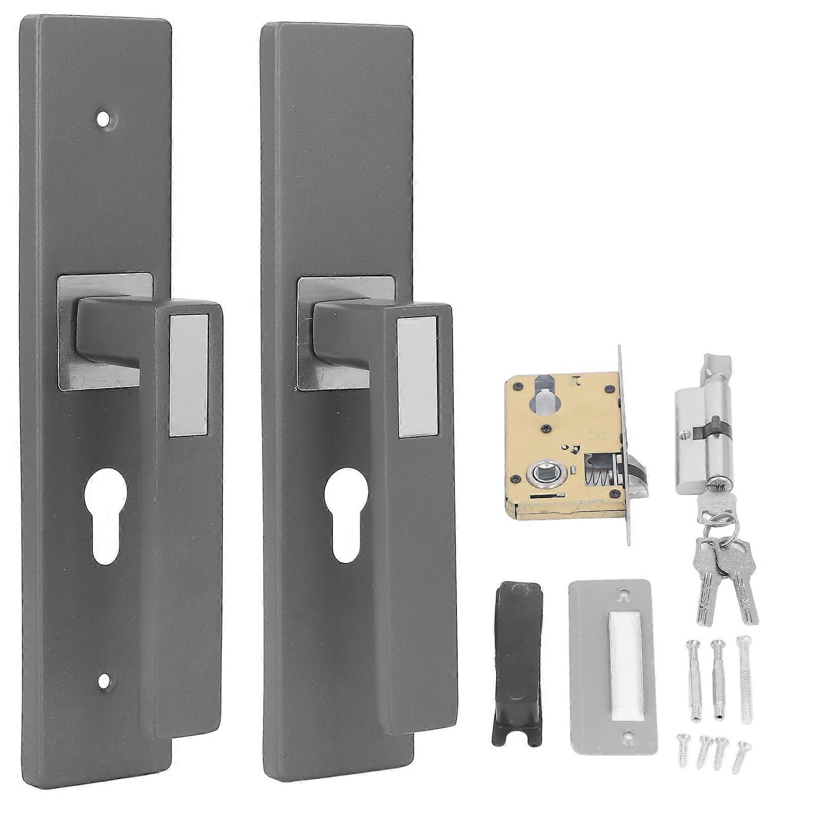 Indoor Room Lock Low Noise Firm Fitting Aluminium Alloy Bedroom Hardware Handle Lock with 3 Keys