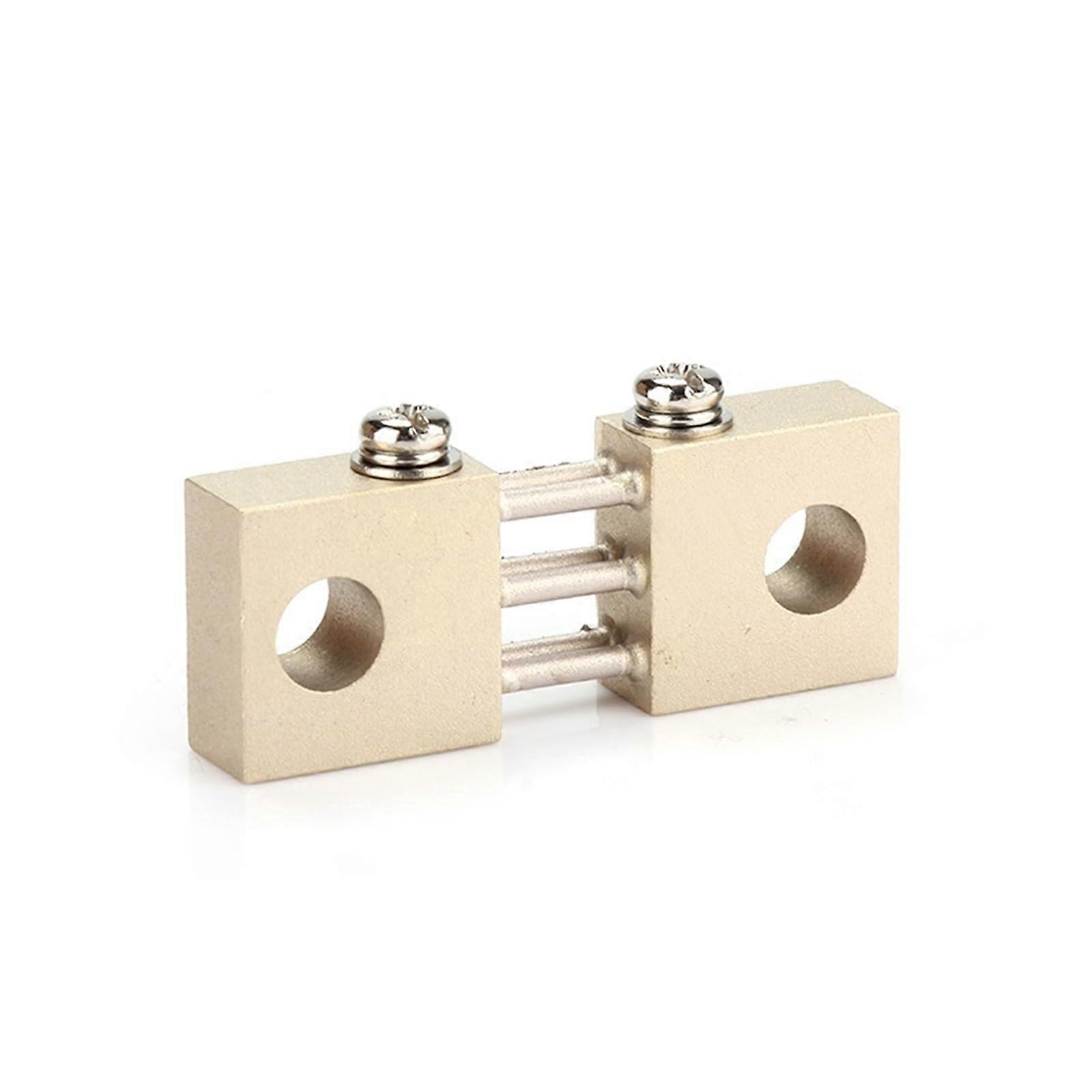 FL19 300A 400A 500A 75mV Silver Welding Machine Brass Resistor DC Shunts for Current Analogue Panel Meter 1Pcs(100A)