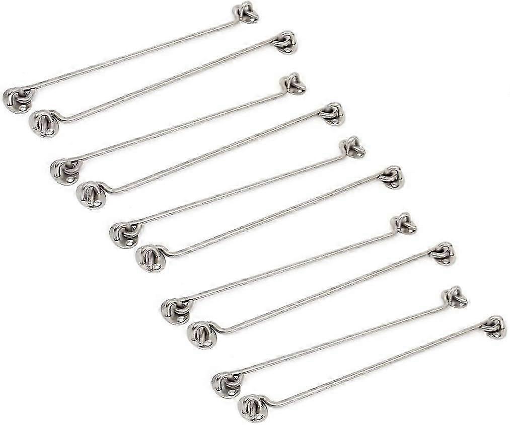 12-inch Cabin Hooks Eye Latch Door Gate Swivel Window Hook with Mounting Screws