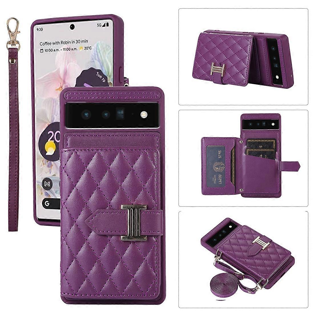 Horizontal Card Bag Phone Case with Dual Lanyard