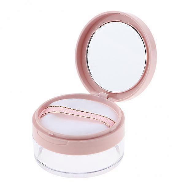 2xEmpty Loose Pudra Kutusu Allık Saklama Kabı Talk Pudrası Kavanozu 20g Pembe