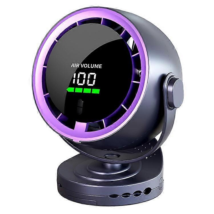 Desk Mini Fan with Clamp Digital Display Wall-Mount Cooling Fan Turbo High-Speed Circulating 100-Speed Adjustable