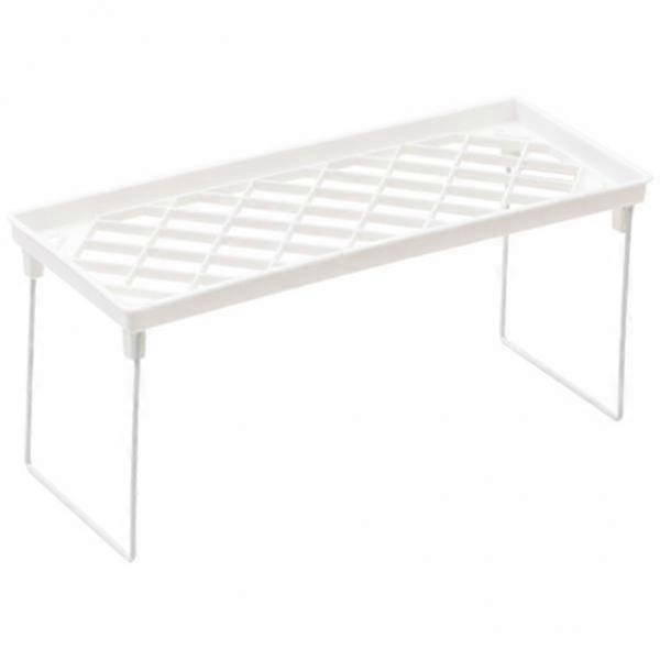 2xBathroom Organizer Kitchen Utility Storage Rack Shelf Divider Makeup Home S