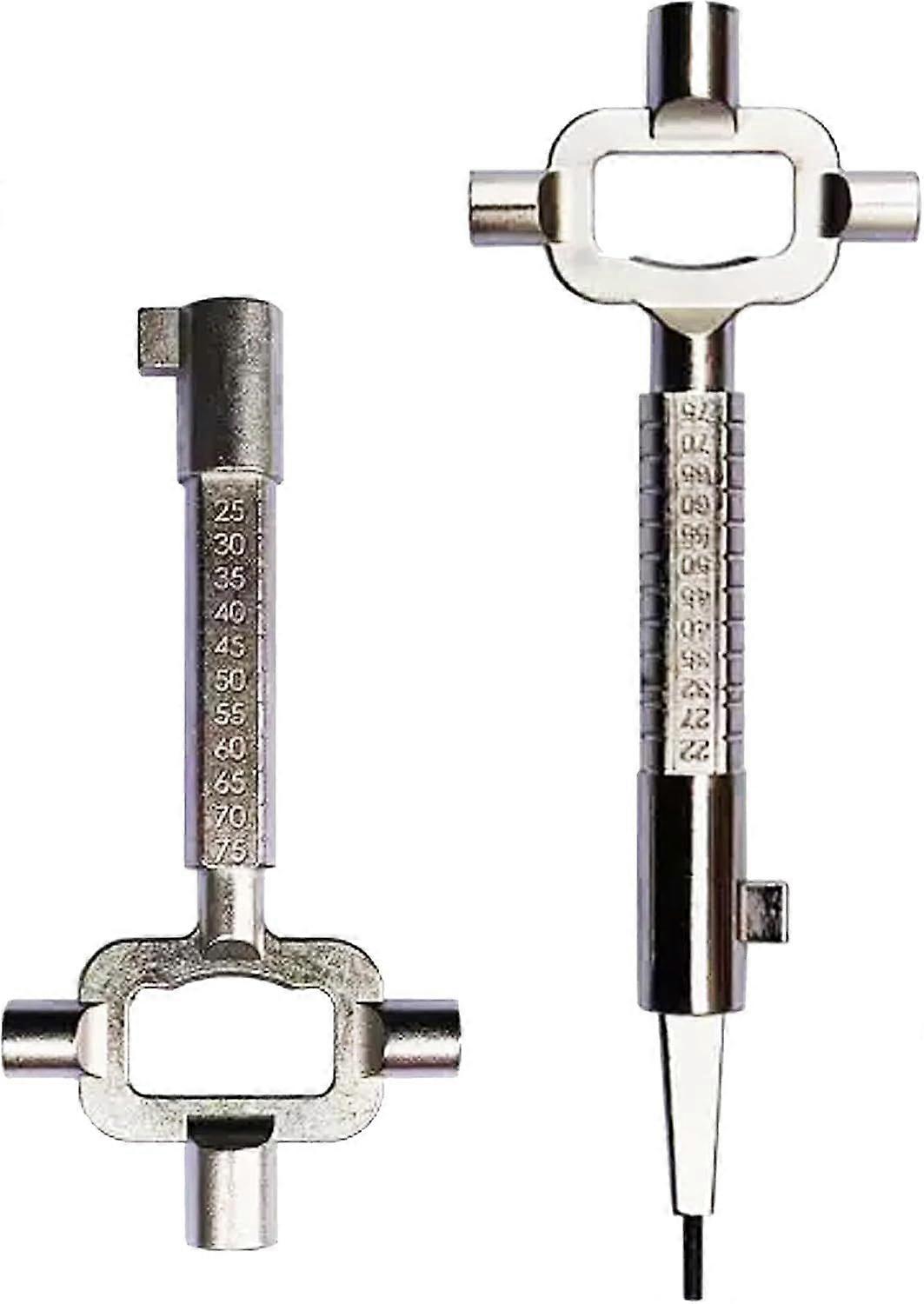 Set of 2 electrical cabinet keys - Construction key - Architect key - Door opening tool - Universal construction key - Multi-function construction ke