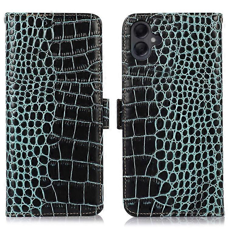متوافق مع Samsung Galaxy A07 Case Crocodile Texture الأصلي غطاء محفظة الهاتف من جلد البقر