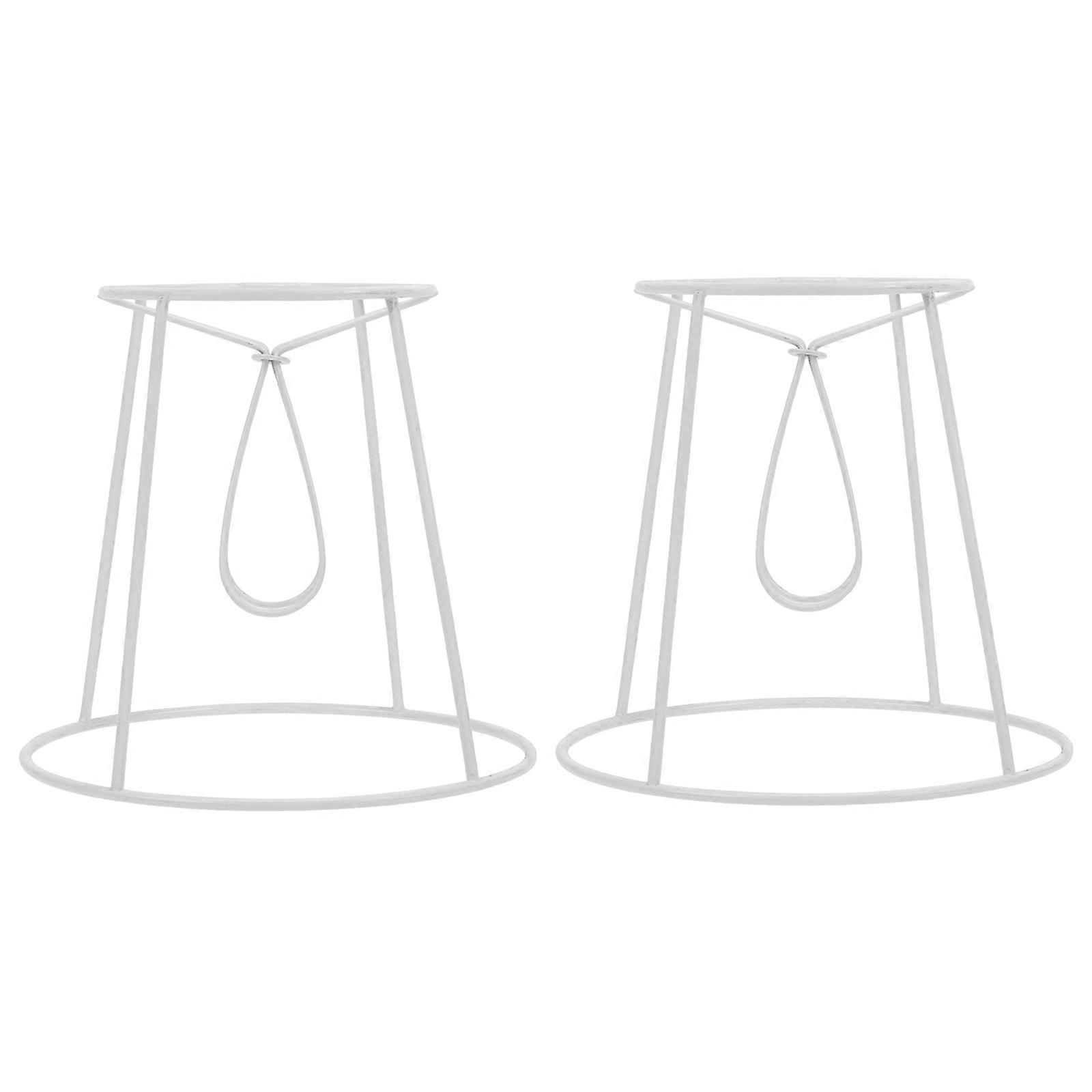 2pcs DIY Lampshade Frame Ceiling Light Holders Sturdy Durable Design Home Decor Easy Installation Compatible With Lamps