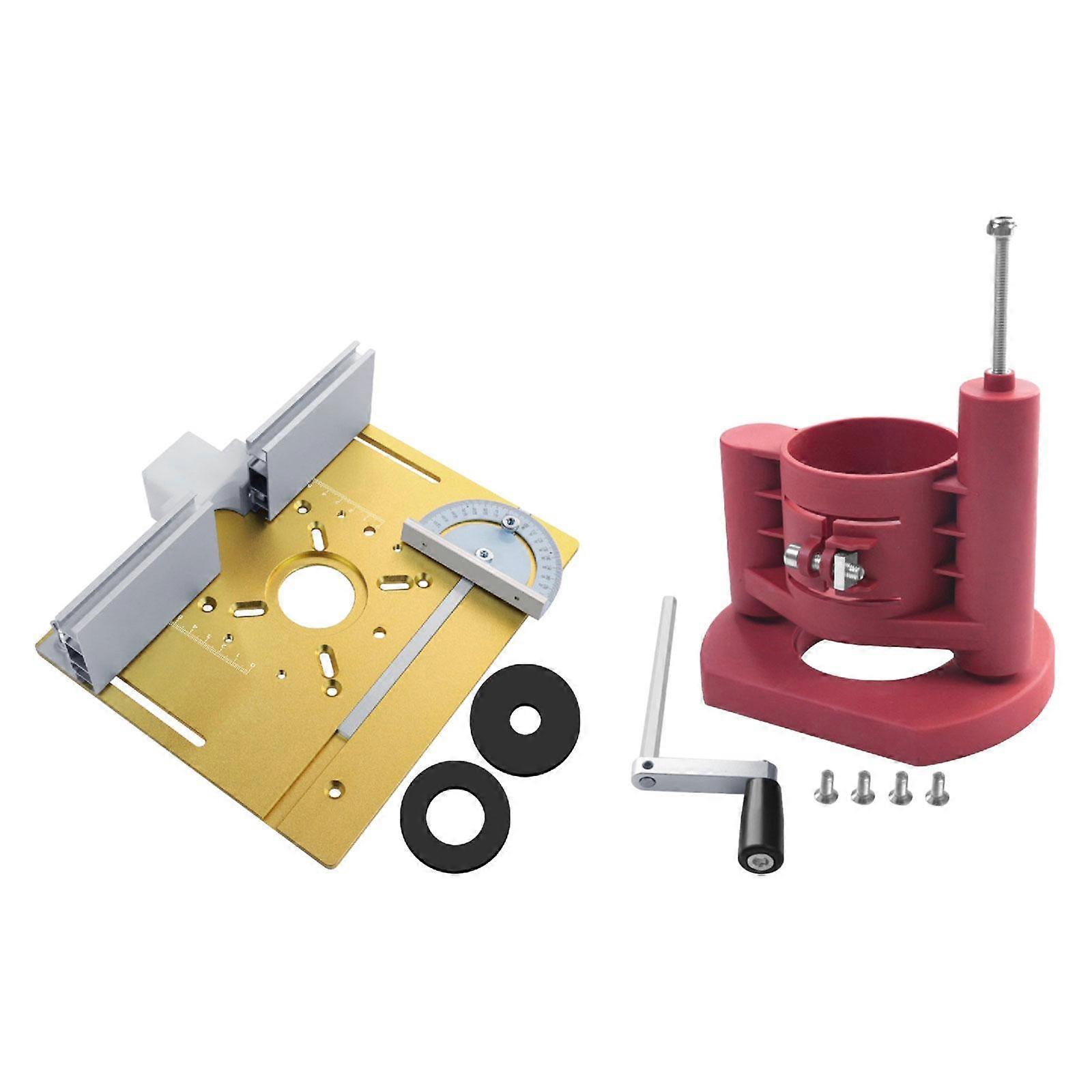 Router Lift Set with Router Table Insert Plate Professional Max Lift 46mm