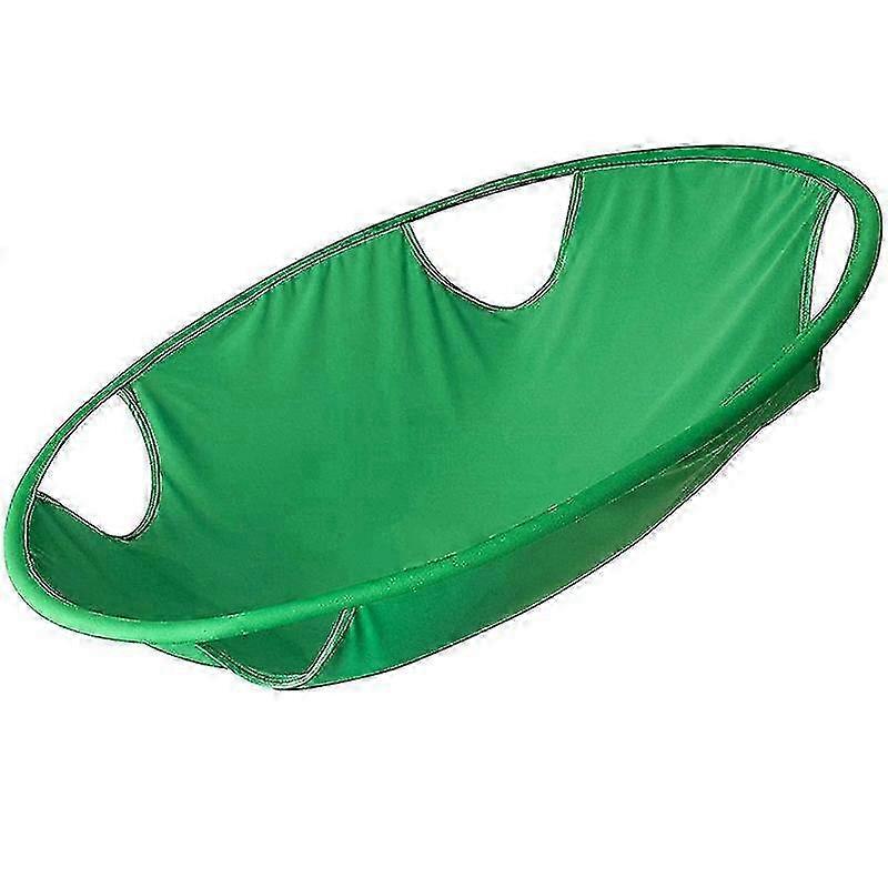 Space-Saving Oval Tub Plastic Laundry Basket, Suitable for Various Use, 1 Piece - Green Color