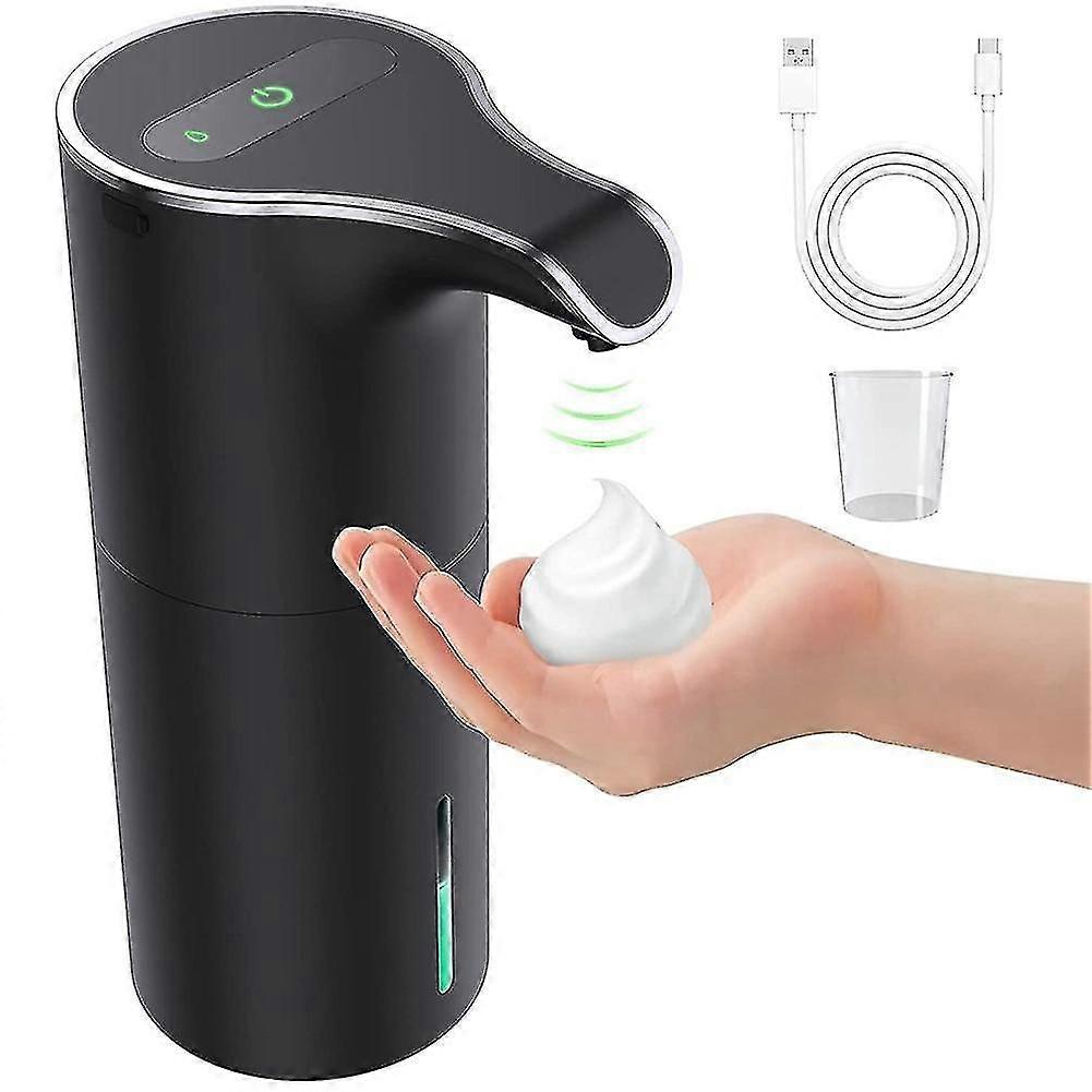 Automatic Soap Dispenser Black, Foam Soap Dispenser Rechargeable Non-contact Automatic Soap Dispens