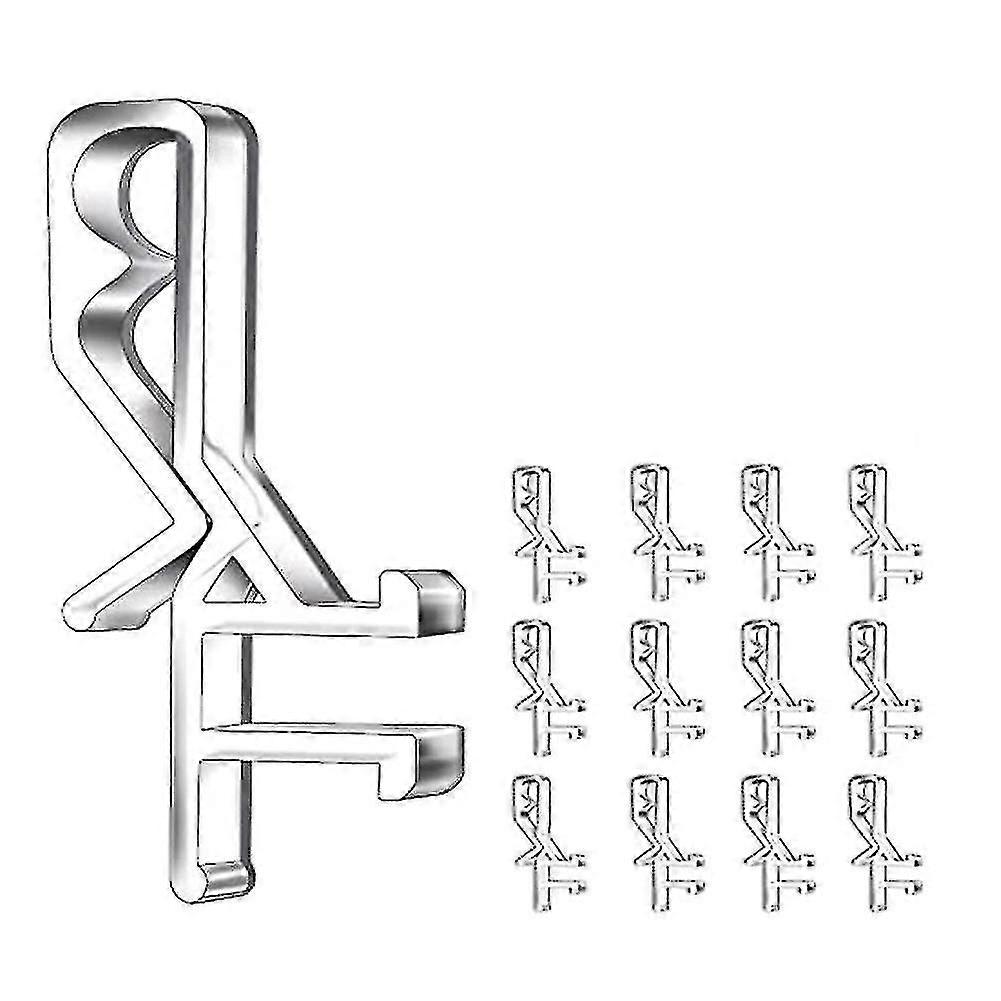 Clipes de Valance do Canal, clipes de valance de plástico transparente de 1-7/8 polegadas para a valance com um sulco no