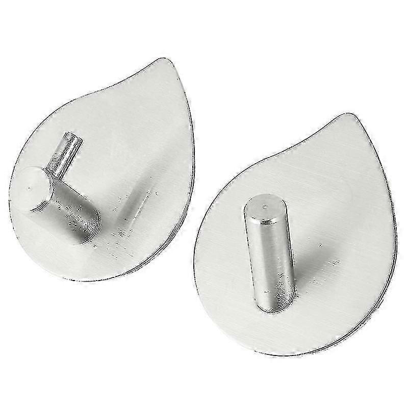6X5cm Silver Utility Hooks 4pcs Strong Adhesive Hangers Wall Mounted Hooks Traceless Hanger For Bath