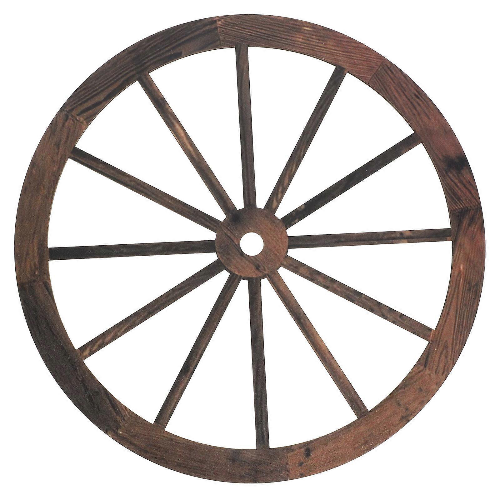 Retro Wheel Wall Hanging, Enhances Rustic Atmosphere in Homes