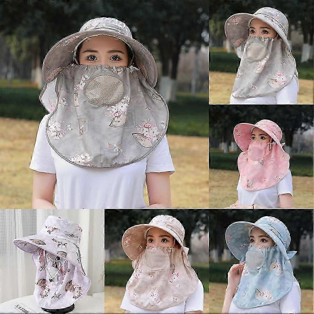 ציור נוף שיפון הדפסת כובע קטיף תה.קיץ נושם