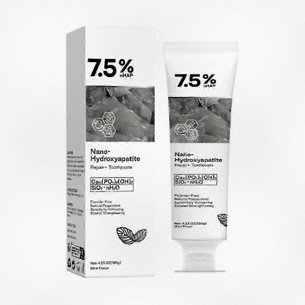 1-3x Nano-Hydroxyapatite Toothpaste for Sensitive Teeth - 7.5% HAP Formula for Deep Cleaning & Plaque Removal