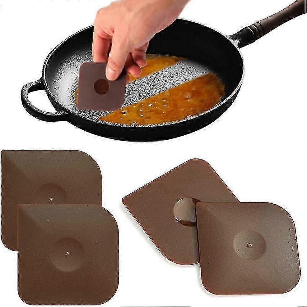 4 PCS Pan Scraper Tool Multifunctional Dish Scraper Plastic Scraper Handheld Pot Scraper for Kitchen Tools
