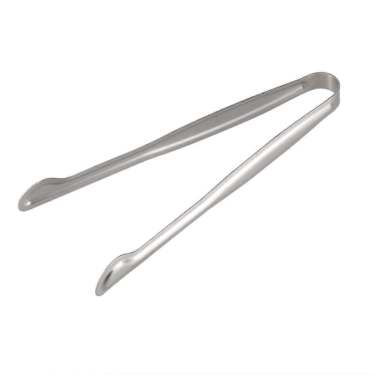 ملقط الفولاذ المقاوم للصدأ ملقط طعام صغير لتقديم الملقط للأنشطة الخارجية 4 قطع فضي