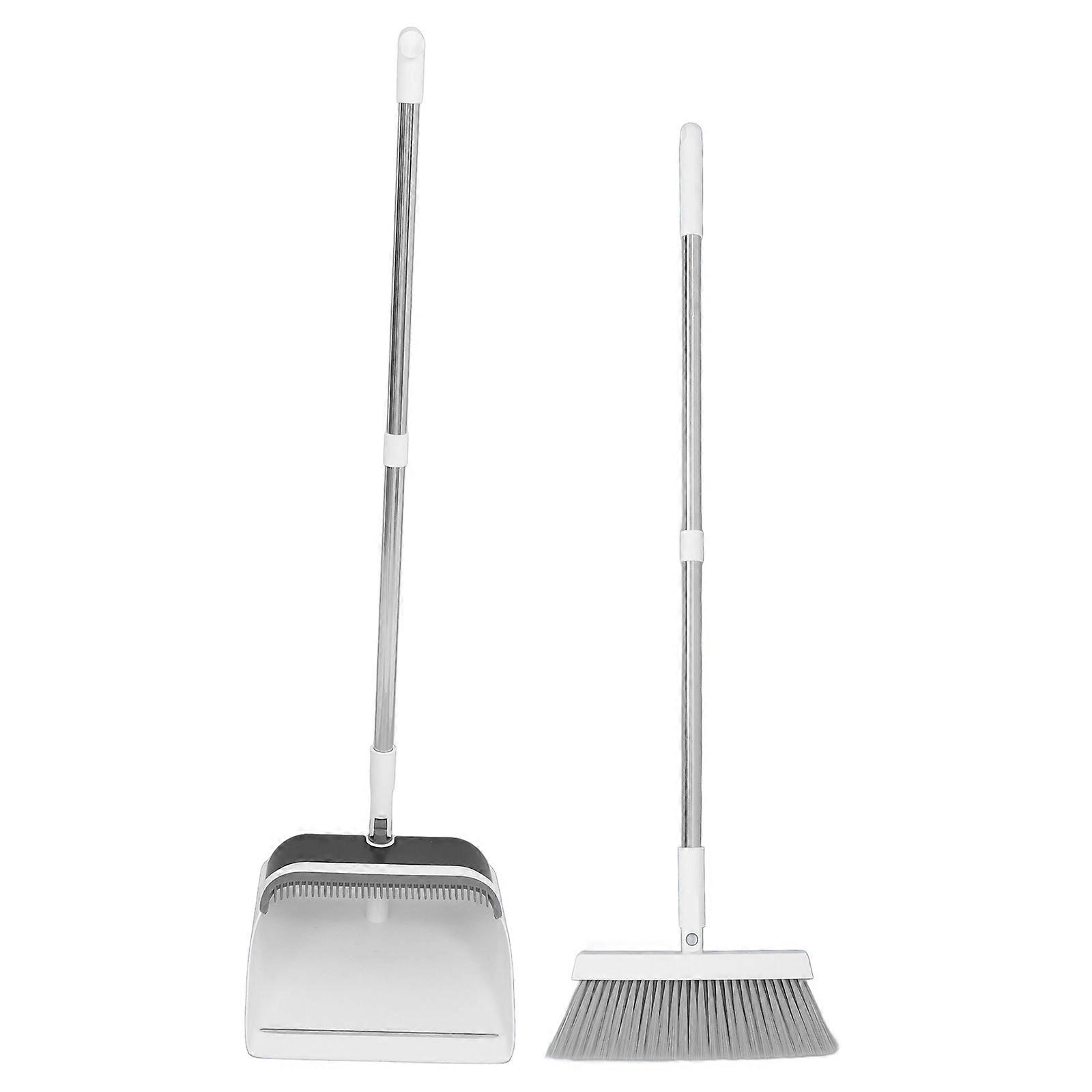 Heavy Duty Broom and Dustpan Set – Durable, Lightweight Cleaning Tools for Home and Dorm Use – Soft Bristle Design for Easy Garbage Collection
