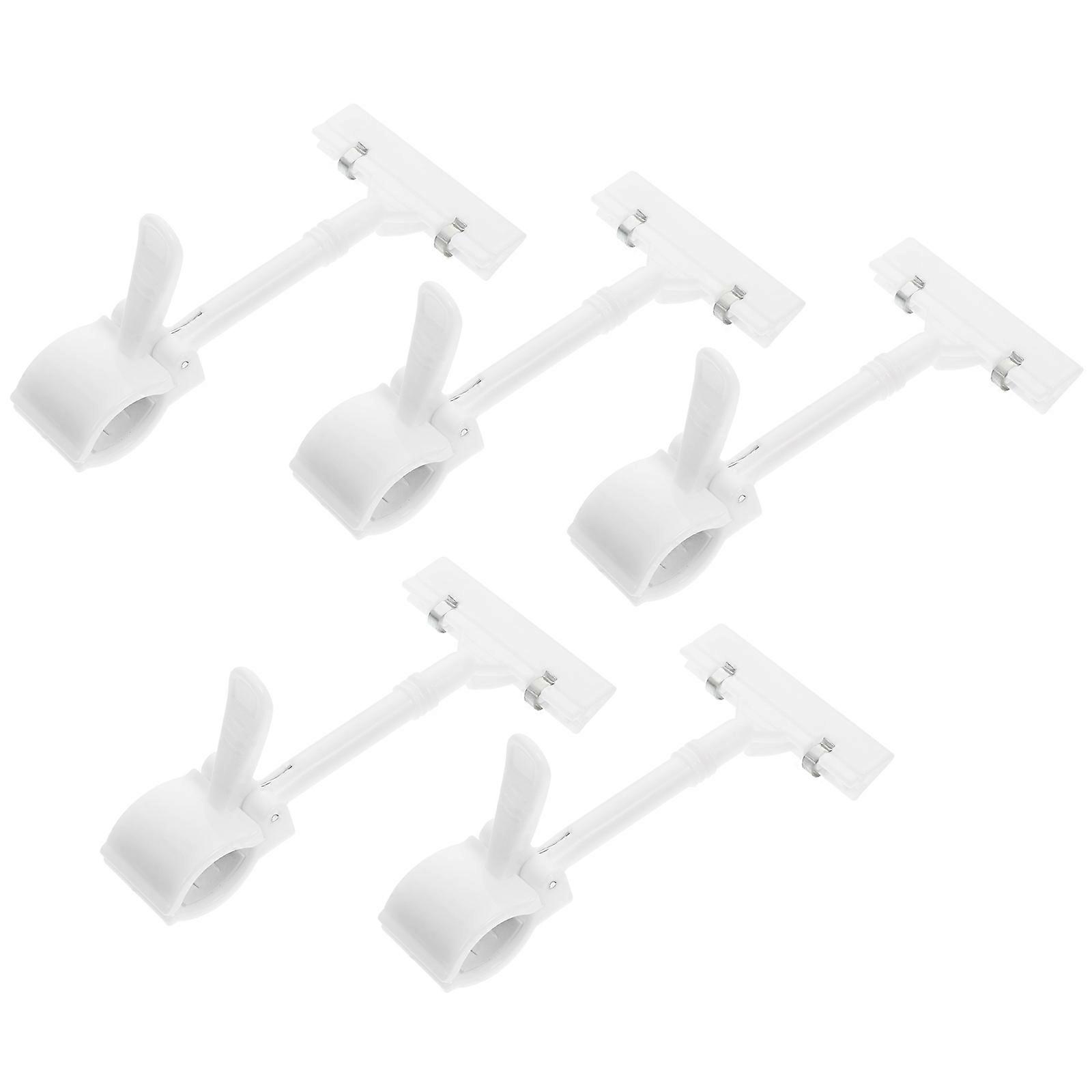 Clip On Shelf Label Holders Price Label Tag Holding Number Cards Banquets 5Pcs