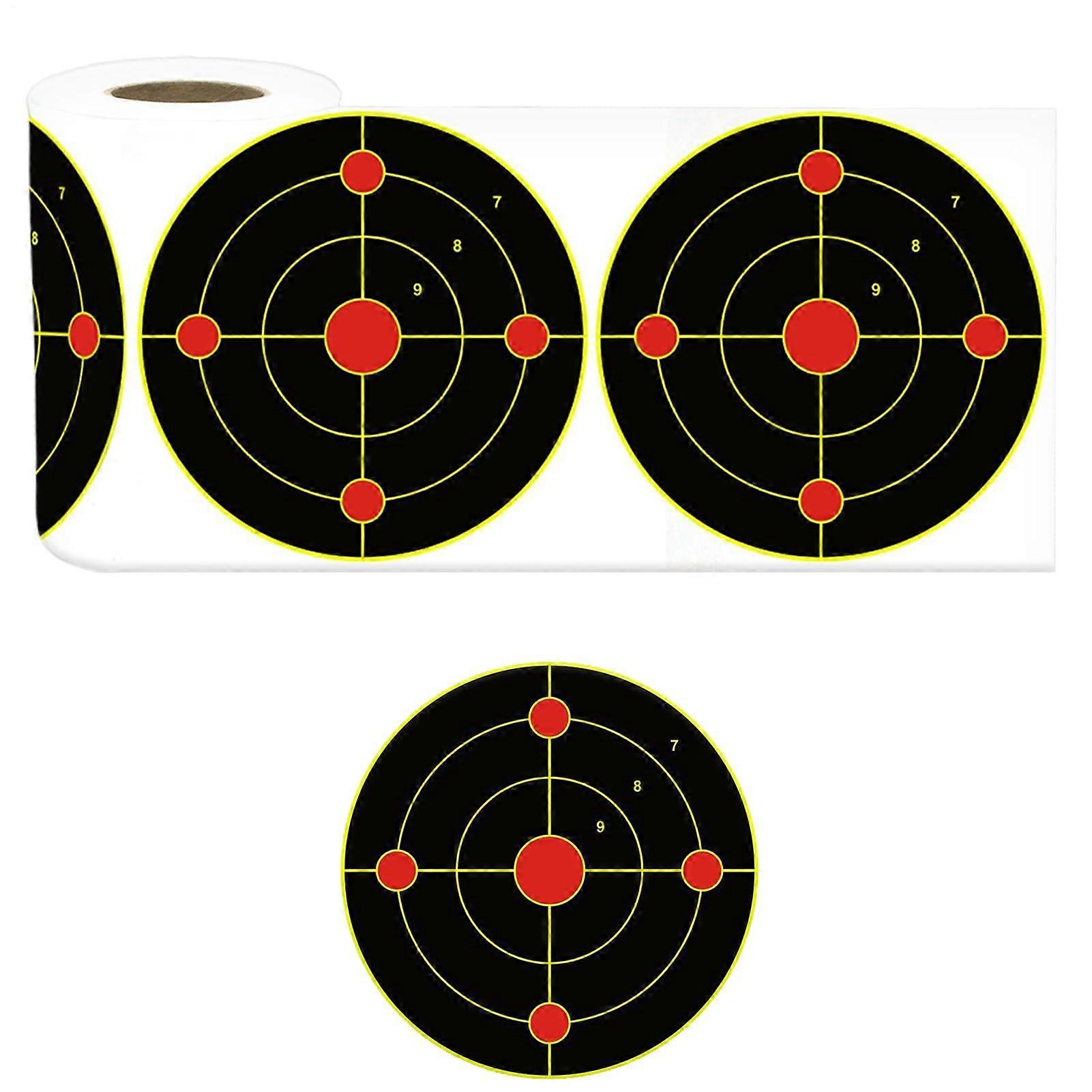 Splatter Burst  6Inch Fluorescent Yellow Target Stickers  100 Sheets