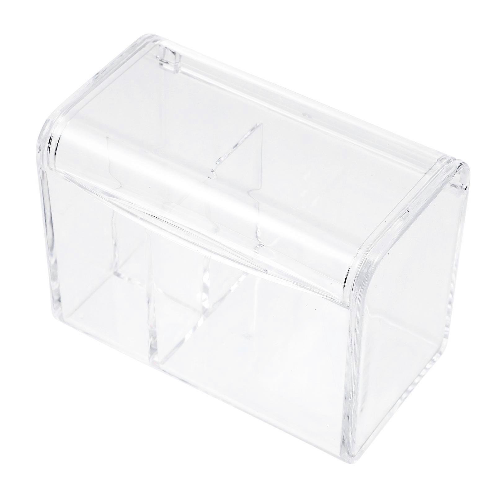 Makeup Tool Box Transparent Makeup Organizer Home Use Storage Dust-Proof Space-Saving Rectangular Design 1Pcs