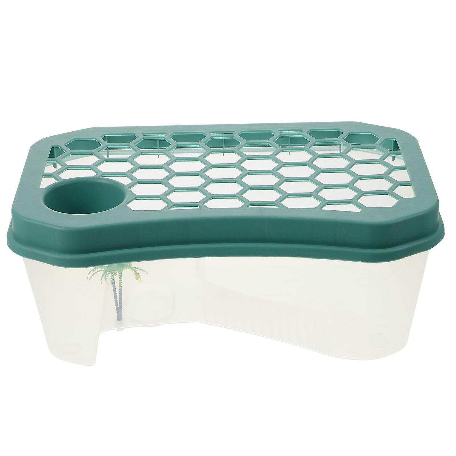 1 Set of Turtle Tank with Platform Creative Turtle Living Tank Practical Turtle Tank Aquarium