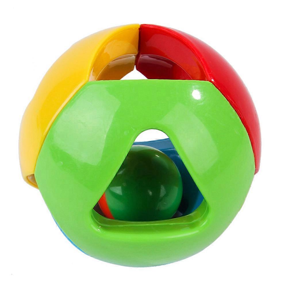Dog Squeaky Toys Plastic Puppy Bell Ball Interactive Play Enticing Jingle Bell 1Set