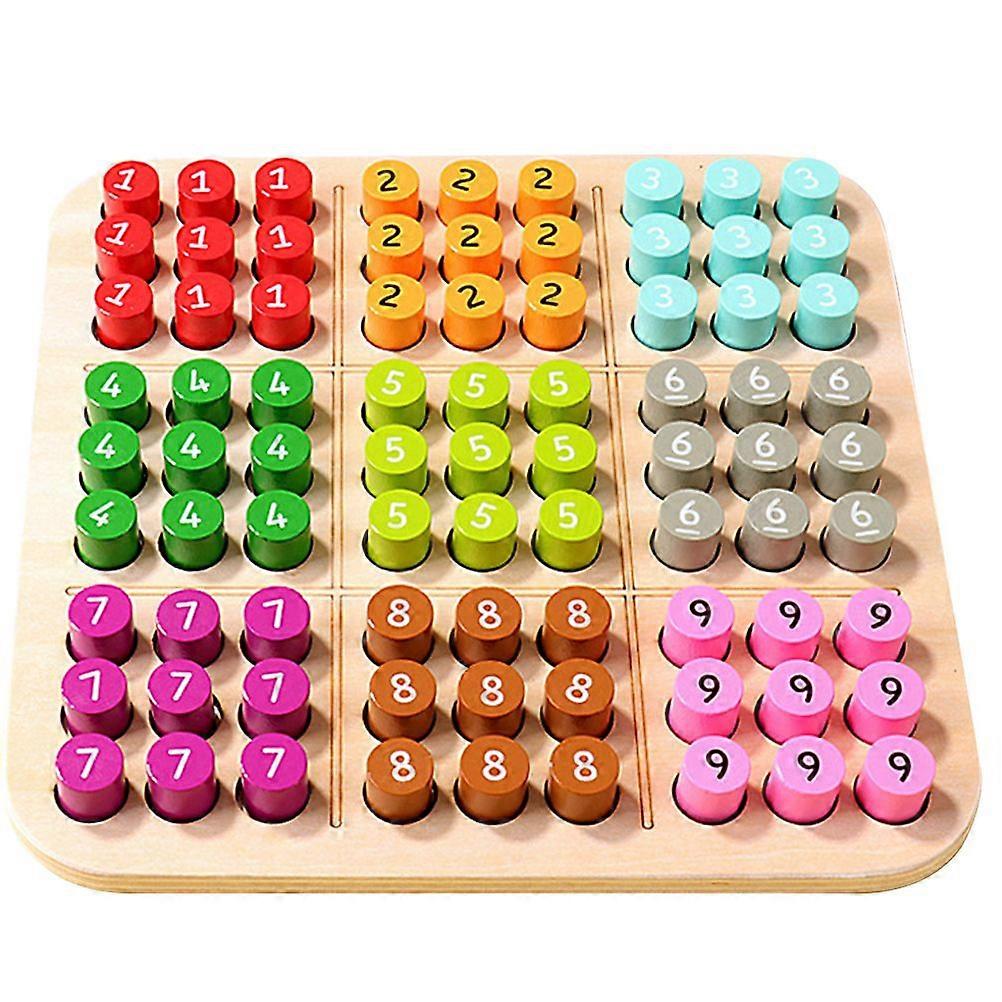 1 Set Gioco Sudoku in legno Sudoku in legno Giocattolo Sudoku Desktop Sudoku Scacchi Giocattolo Gioco per il tempo libero Tavolo da gioco