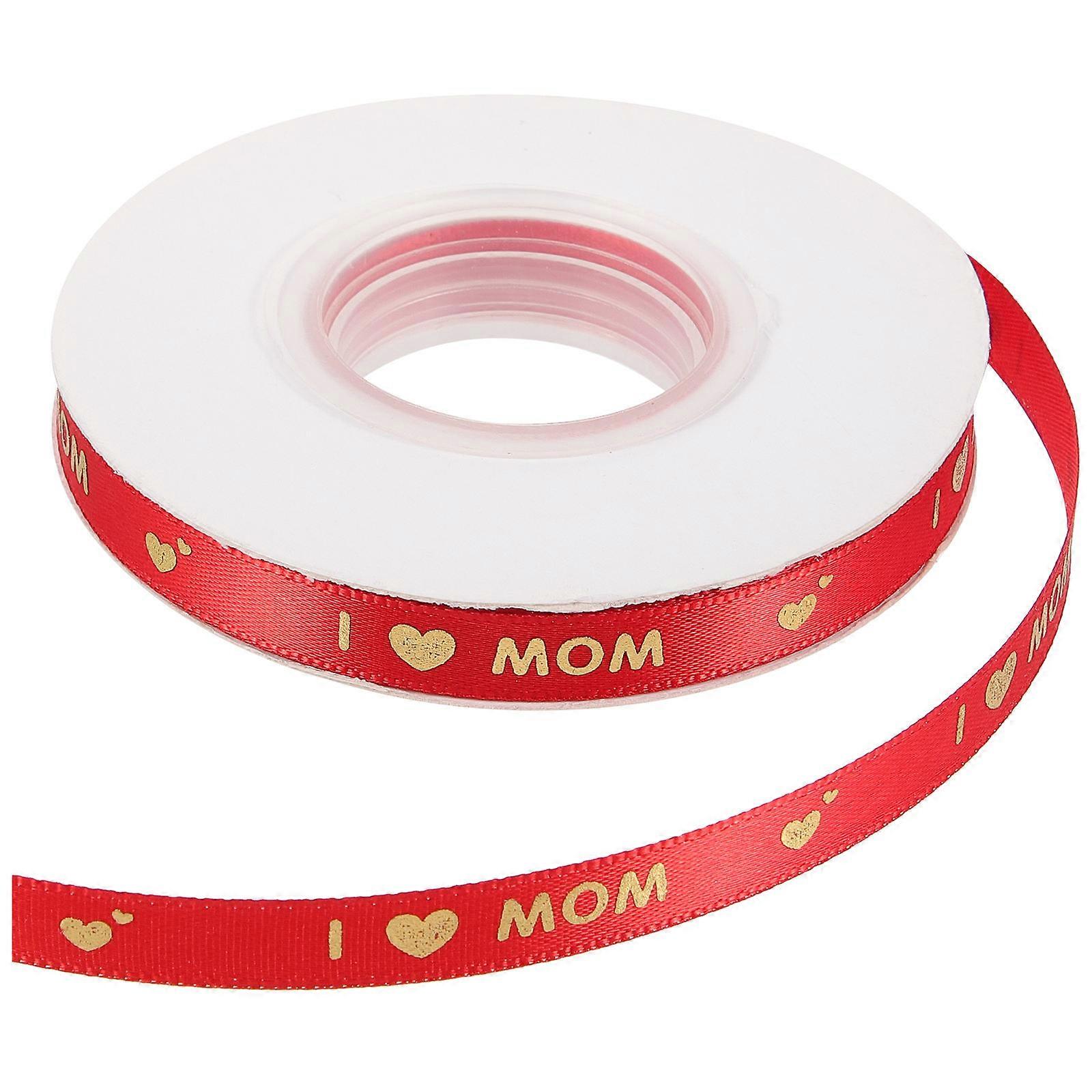 Mothers Day Ribbons Crafts Elegant Style Red With Polyester present Wrapping Supply 1 Roll