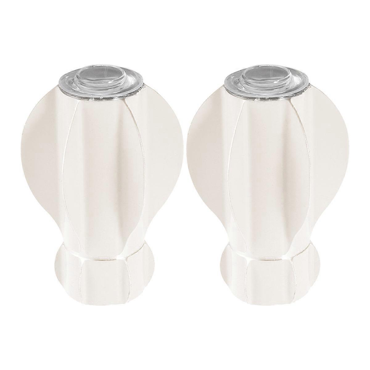 Curtain Rod End Caps Star Fruit Design Drapery Pole Head Finials for Home Office White 2Pcs