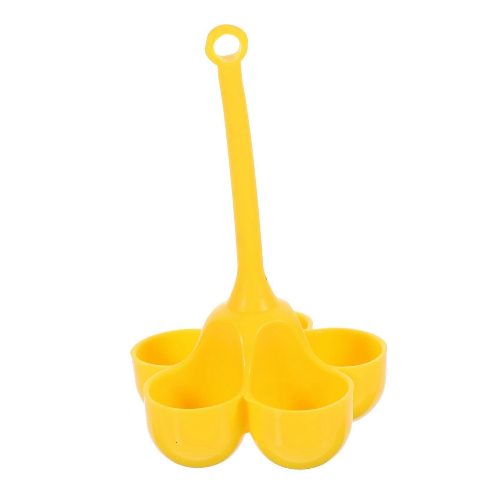 Silicon egg cooker holder Reusable egg cooker cups Compact kitchen tool for poached eggs for microwave and steamer Yellow