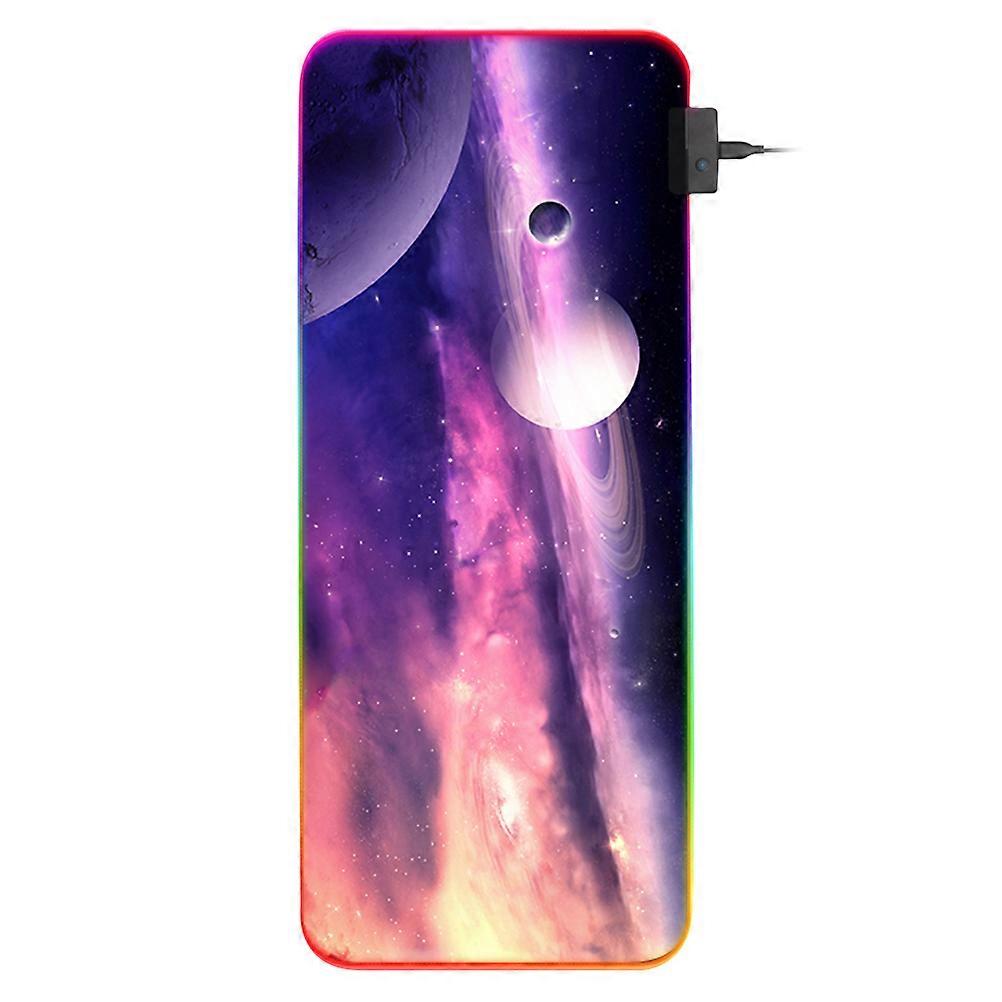 Mouse Pads For Desk Anti-Slip Rgb Keyboard Mat Luminous For Office Home Gamers 80x30x0.4Cm 1Set