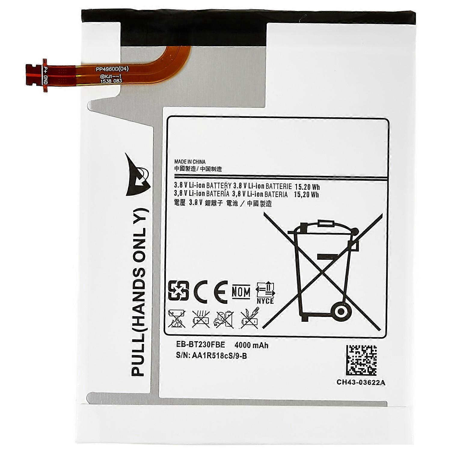 For Samsung Galaxy Tab 4 7.0 3.8V 4000mAh Li-ion Polymer Battery Assembly Part (Encode: EB-BT230FBE)