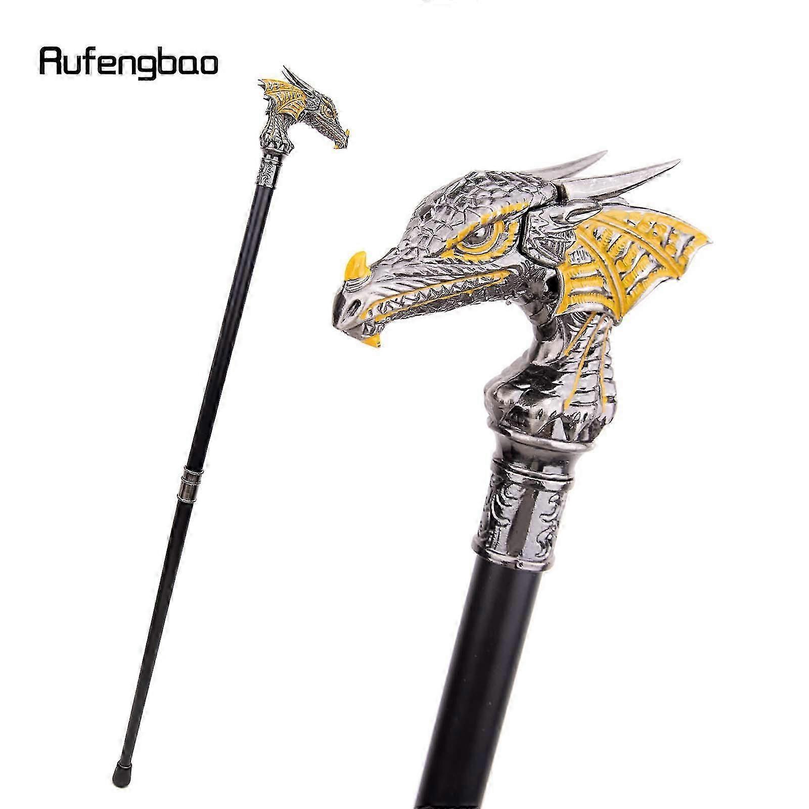 Luxury Dragon Walking Cane - 93cm Gold & Black Decorative Gentleman's Walking Stick