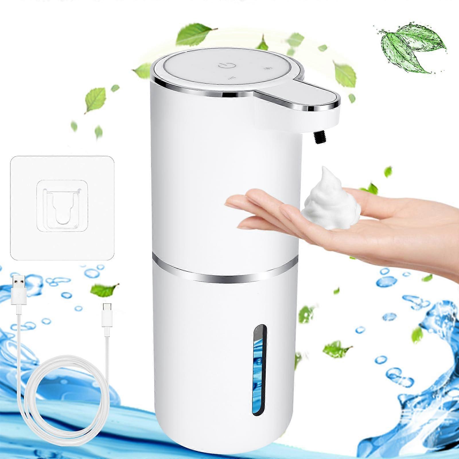 Automatic Soap Dispenser 380 Ml Rechargeable Sensor IPX5 Waterproof 4 Levels Wall Mounted Kitchen Bath Foam