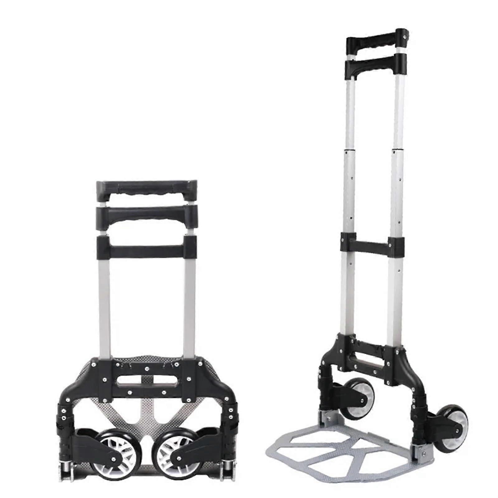 Folding Hand Trolley, Portable Folding Trolley, Folding Sack Truck, Lightweight Trolley for Luggage, Shopping, Travel Trolley, Home Use
