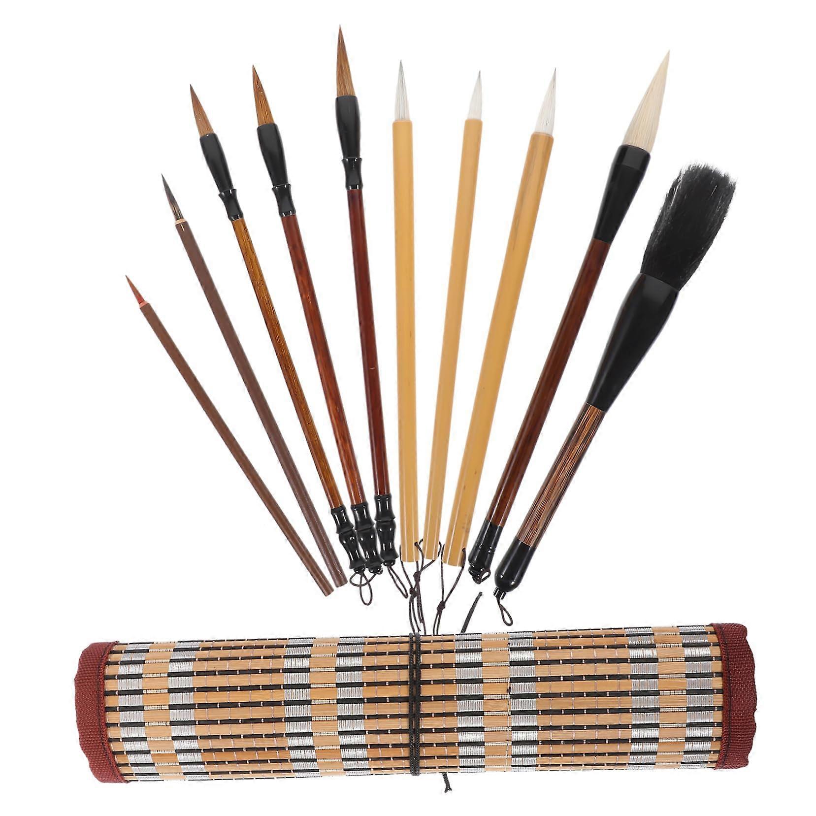 1 Set Chinese Calligraphy Brush Set Split Tip Traditional Writing Brush for Calligraphy and Painting Easy to Clean Tool for Beginners