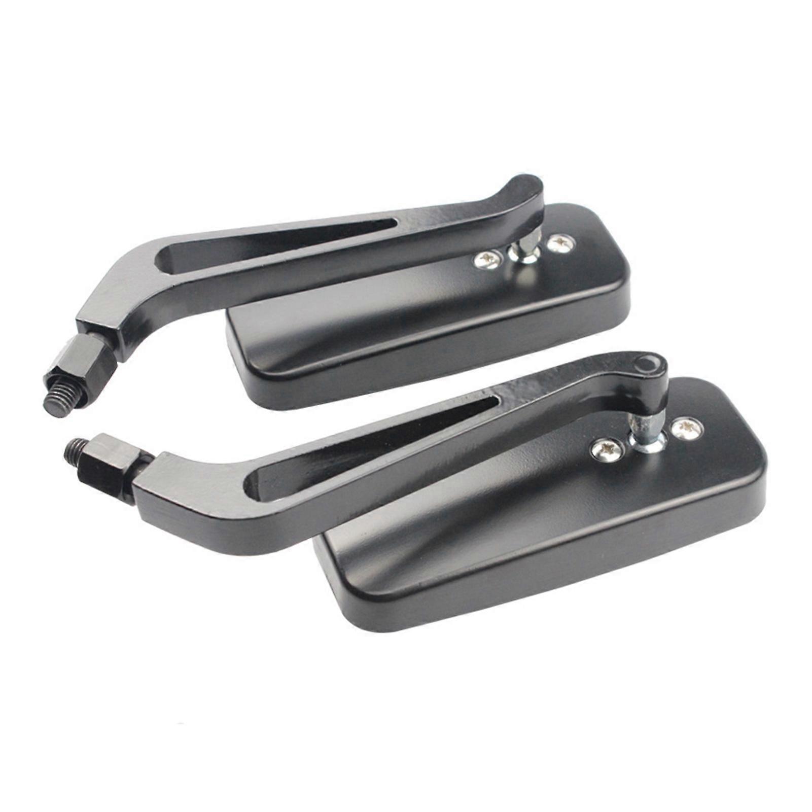 2 Pcs Handle Bar Rearview Mirrors Multi Angle Rotation Oval Rearview Mirror For Motorcycle Electric Vehicles