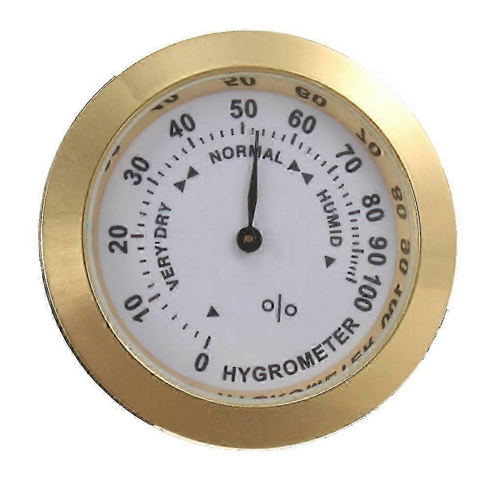 37mm Analog Hygrometer Moisture Meter for Humidors with Glass Lens and Humidity Gauge