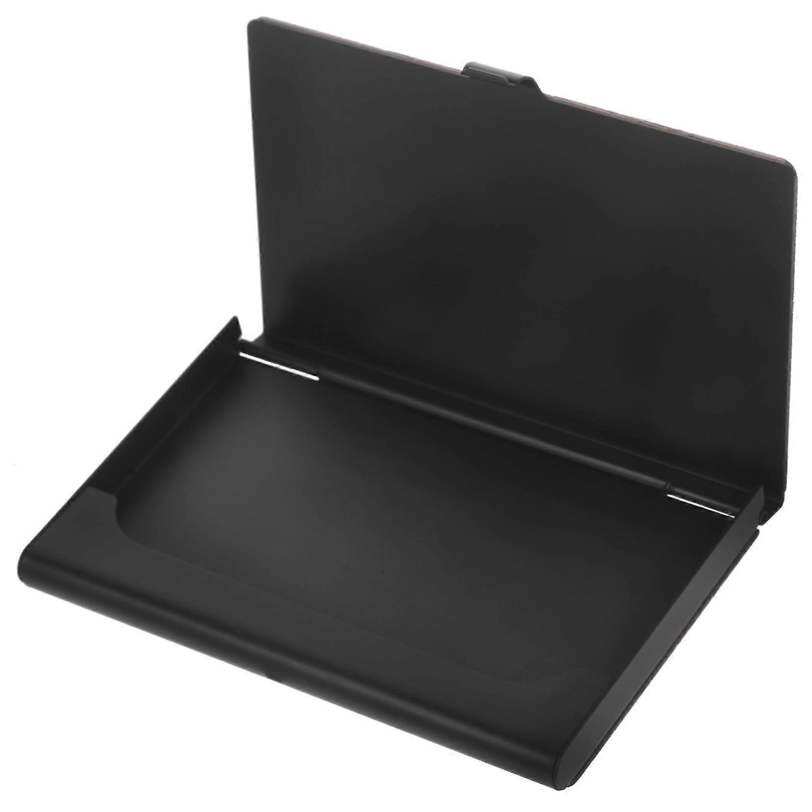 Elegant black walnut business card box with ample storage