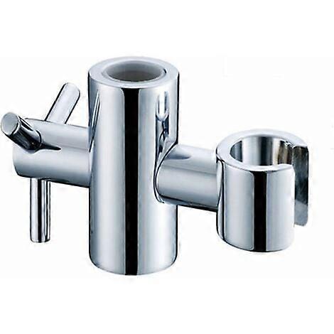 Replacement Shower Head Holder for Slide Bar - Adjustable Height Angle - Solid Brass - Silver - 20mm