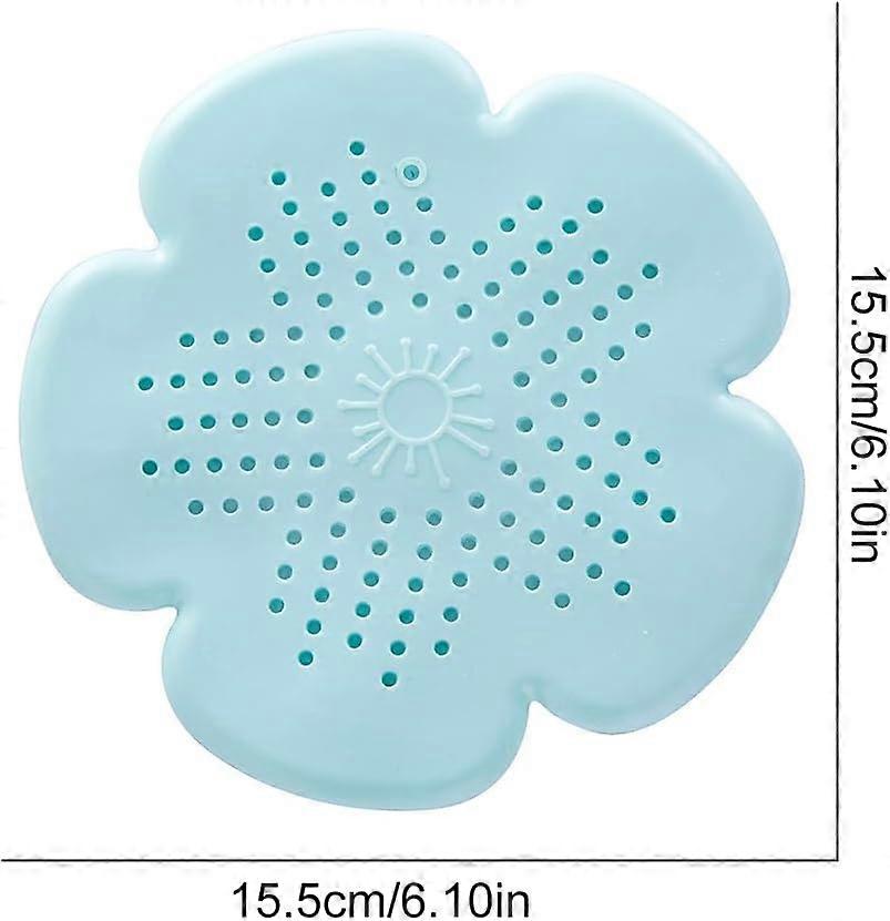 4Pcs Silicone Kitchen Sink Strainer, Shower Hair Filter, Flower Shape