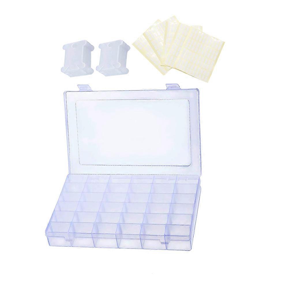 1 Set Embroidery Thread Winding Board Storage Box with Stickers – Durable Organizer for Cross Stitch and Sewing Projects, Includes Winding Boards and