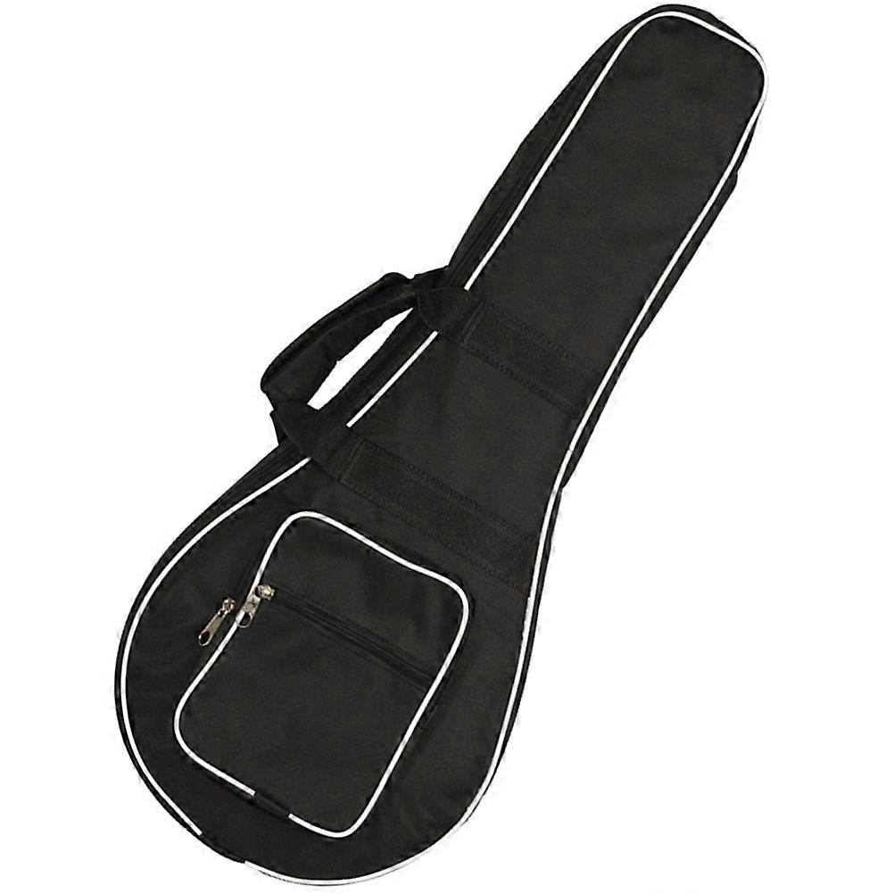 Mandolin Carrying Case Black Color Rectangular Shape Adjustable Shoulder Strap For Musicians 1Pack