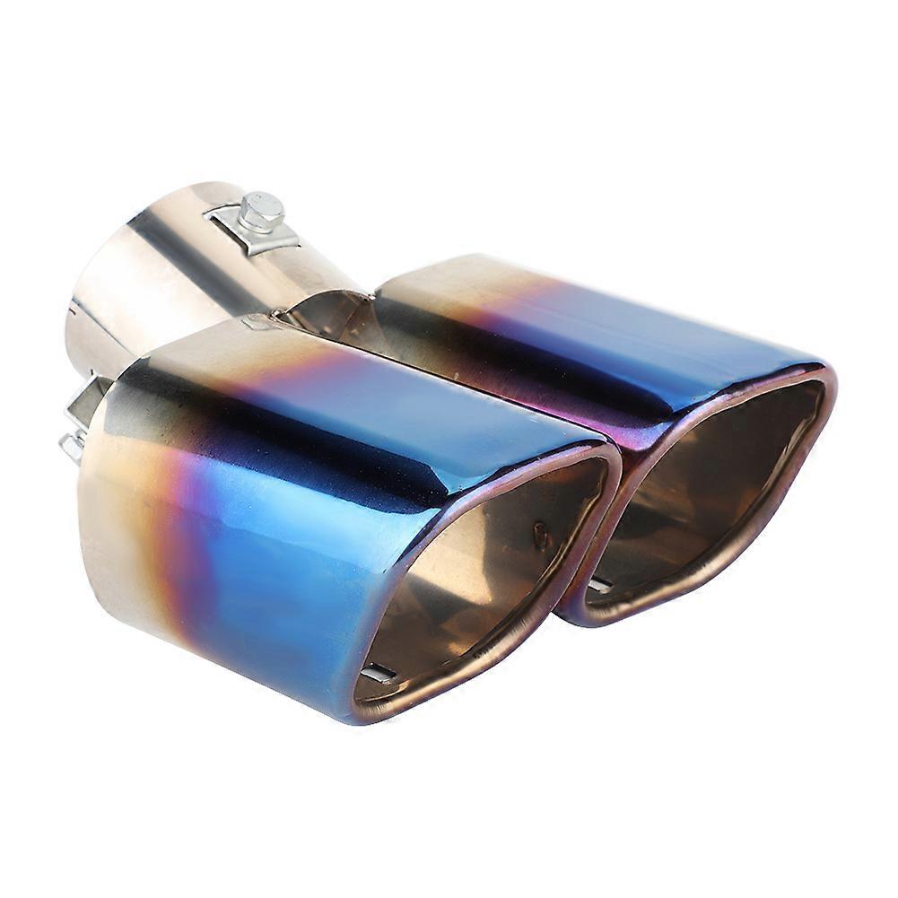 عالمي الفولاذ المقاوم للصدأ سيارة مربع العادم أنبوب مزدوج مخرج كاتم الصوت الخلفي الذيل الحلق