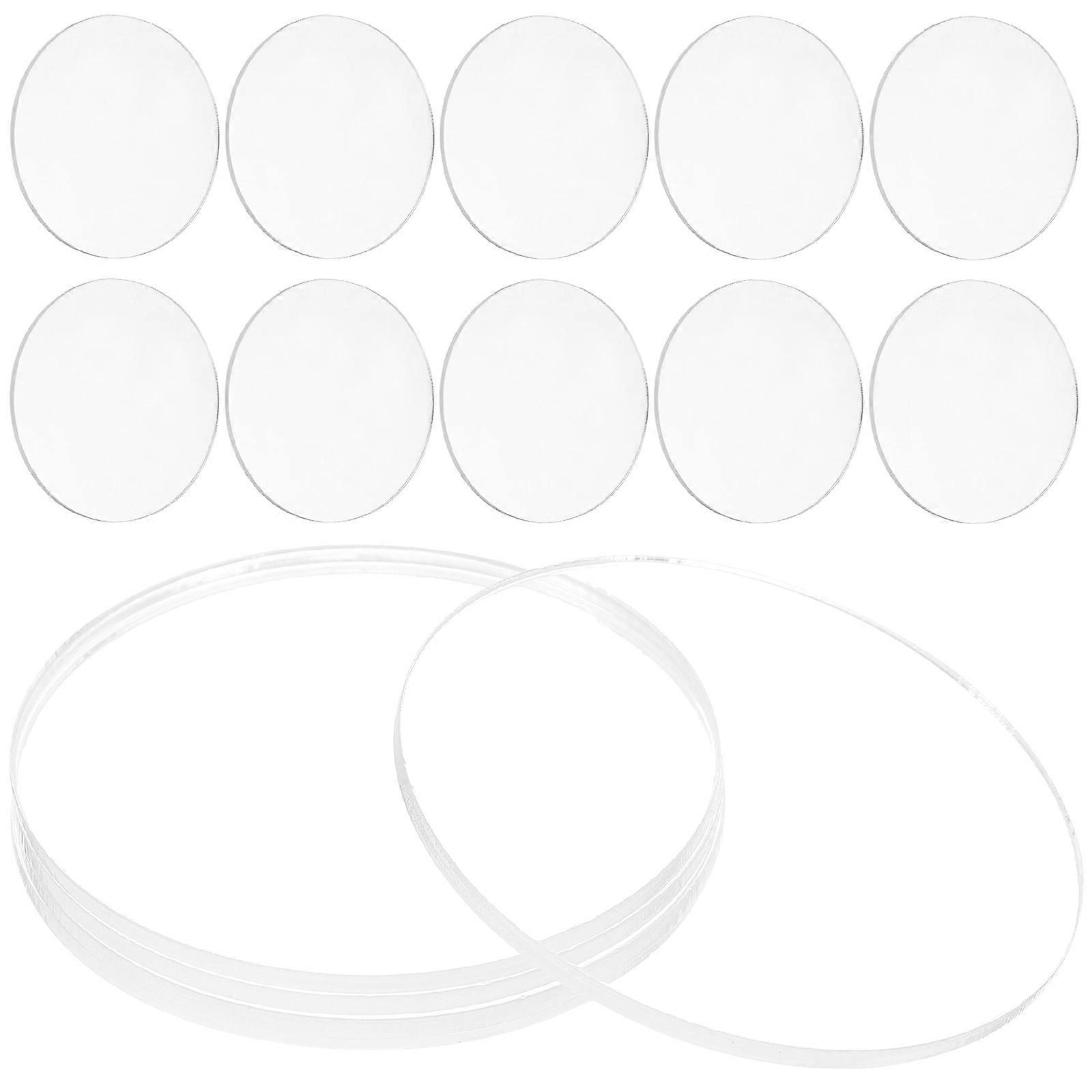 Blanks Transparent Circle Acrylic Sheets Visual Materials Designers 20Pcs