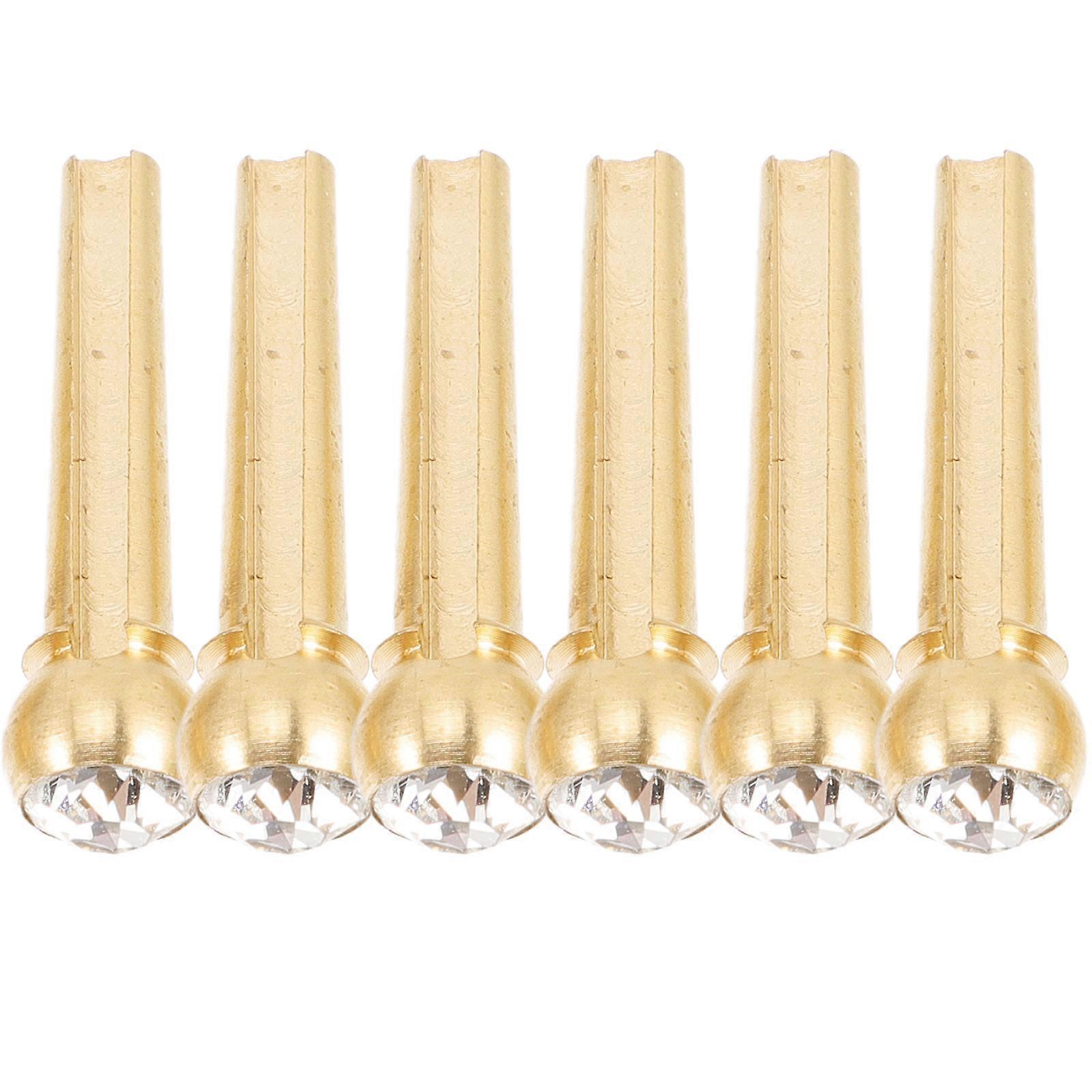 Acoustic Guitar Accessories Guitar Tuning Pin Replacement Simple Design White 2.8x0.7cm 6Pcs
